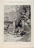 Original Old Antique Print London Almanack Friedns In Council 1895 Victorian