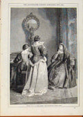Original Old Antique Print London Almanack Music By A Clay 1864 19th