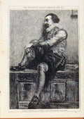 Original Old Antique Print London Almanack Tarain Thought By Watson 1865 19th
