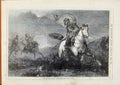 Original Old Antique Print London Almanack Escape Horse Chase 1866 Victorian