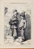 Original Old Antique Print London Almanack Petit Minet By Thomas 1867 Victorian