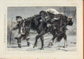 Original Old Antique Print London Almanack Winter Weather Scene 1868 Victorian