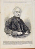Original Old Antique Print London Almanack Late Sir David Brewster 1869 19th