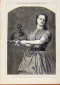 Original Old Antique Print London Almanack Once A Year Kumpel 1869 Victorian