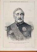 Old Antique Print London Almanack General Montauban Prime Minster France