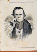 Original Old Antique Print London Almanack Dr Samuel Wilbergorse Winchester 1874