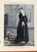 Original Old Antique Print London Almanack Lea Beau Page By Burges 1874 19th