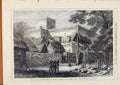 Original Old Antique Print London Almanack King Ashantee Plalace Coomassie 1875