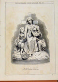 Original Old Antique Print London Almanack Orphans By Raemackers 1876 Victorian