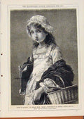 Original Old Antique Print London Almanack Going To School Portrait Messres