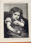 Original Old Antique Print London Almanack Spoiled Child Portrait Berlin Photo