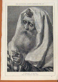 Original Old Antique Print London Almanack An Askenazim Carl Haag