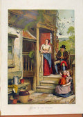 Original Old Antique Print Illustrated London Almanack Return Swallows