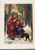 Old Antique Print Illustrated London Almanack Bit For Topsy Dog & Owners