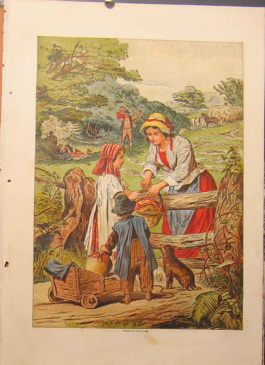 Original Old Antique Print Illustrated London Almanack Leighton Brothers