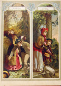 Original Old Antique Print Illustrated London Almanack March & April Rare Colour