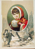 Original Old Antique Print Illustrated London Almanack January & Februry Scenes
