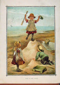 Old Antique Print Illustrated London Almanack King On The Castle Children