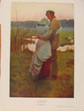 Old Antique Print British Art Listed A Couple Hugging Fine Art Color Prin