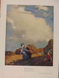 Original Old Antique Print British Art The Lark George Henry Color 20th Century