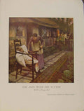 Original Old Antique Print British Art Man With The Scythe H La Thangue Colo