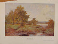 Original Old Antique Print British Art Autumn Sir Alfred East Color Fine Art