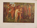 Original Old Antique Print British Art The Expulsion From Eden Arthur Nowell