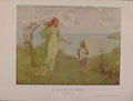 Original Old Antique Print British Art A Vision Spring Millie Dow Color