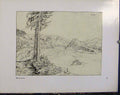 Original Old Antique Print German Drawings River Boat Lake Wolf Suber