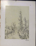 Original Old Vintage Print German Drawings Road Leading To Home House C1923 20th