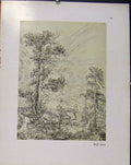 Original Old Vintage Print German Drawings Country Side C1923 20th Century