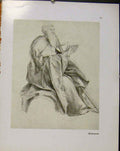 Original Old Vintage Print German Drawings Man Portrtait Grunewald C1923 20th