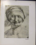 Original Old Vintage Print German Drawings Fine Art Portrait Lady Face C1923