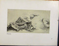 Original Old Vintage Print German Drawings Falling Man Grunewald C1923 20th