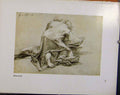Original Old Vintage Print German Drawings Back Fallen Man C1923 Grunewald 20th