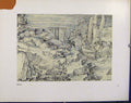 Original Old Antique Print German Drawings Sletch People Laying Around Durer