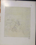Original Old Antique Print German Drawings Sketch Mother And Child Interior Hom