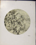Original Old Vintage Print German Drawings Baldung Sletch Woman In Fear 1923