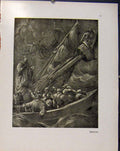 Original Old Vintage Print German Drawings Travelling By Boat C1923 Ultdorger