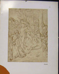 Original Old Antique Print German Drawings Hunter Bringing Food To Family Granda