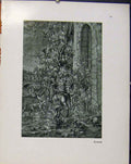 Original Old Vintage Print German Drawings Leaving Village At Night C1923 Granad