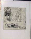 Original Old Vintage Print German Drawings Man Near Rock Cave Durer C1923 20th