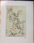 Original Old Antique Print German Drawings Durer Horse Bucking And Playing Up
