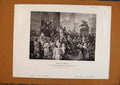 Original Old Antique Print Art History Dieu Le Veult