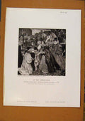 Original Old Antique Print Art History At Tower Gates