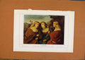 Original Old Antique Print German Art Drei Echweftern Color C1902 20th Century