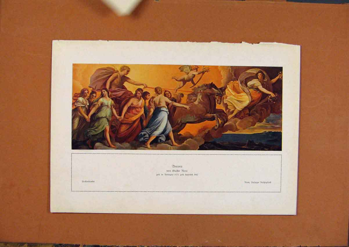 Original Old Antique Print German Art Uruora Color C1902 20th Century