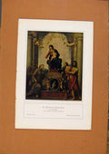 Original Old Antique Print German Art Die Madonna Des Heiligen Franz C1902 20th