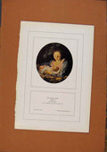 Original Old Antique Print German Art Die Heilige Racht Color C1902 20th Century