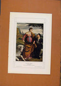 Original Old Antique Print German Art Die Heilige Juftina Von Moretto C1902 20th